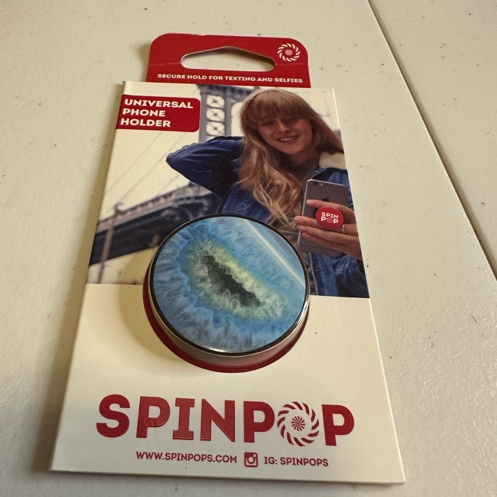 SPINPOP Universal Phone Holder - Blue